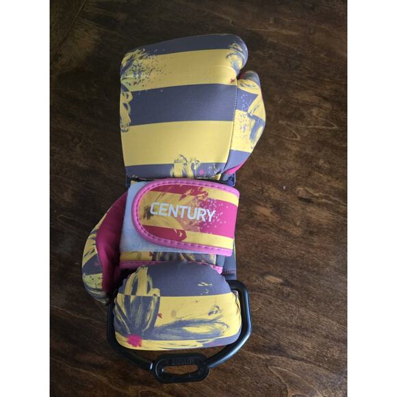 NEW Century Strive Women's Pair Pink & Yellow Boxing Gloves 10 oz Floral - Picture 4 of 6